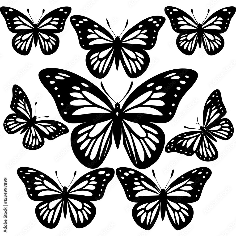 Obraz premium seamless pattern with butterflies