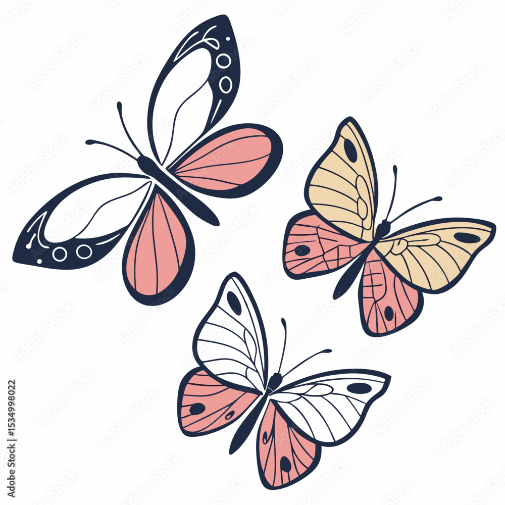 Fototapeta premium butterfly and flowers