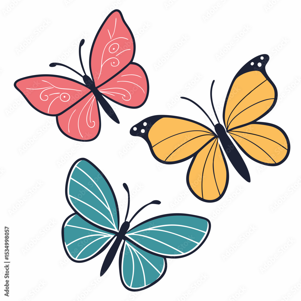 Obraz premium butterfly and flowers