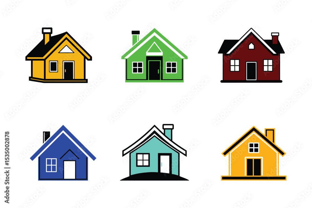 Fototapeta premium Home House Icon Silhouette Vector Illustration Design