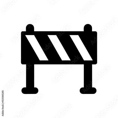 construction barrier icon on white background  .svg