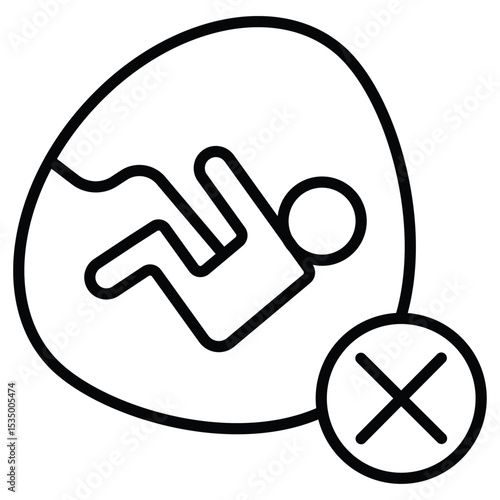 Abortion of fetus icon simple flat icon vector symbol