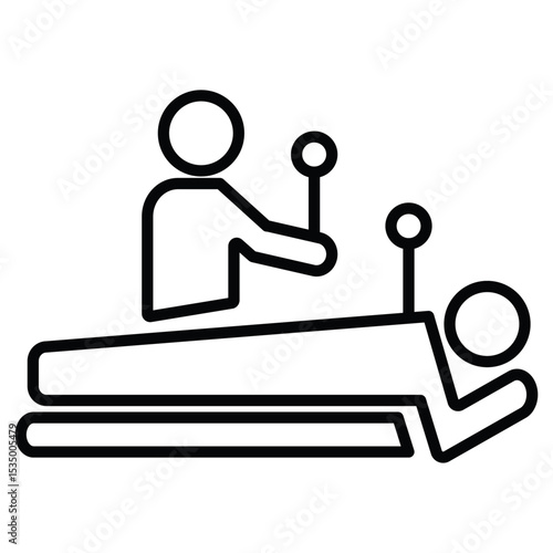 Acupuncture therapy icon simple flat icon vector symbol