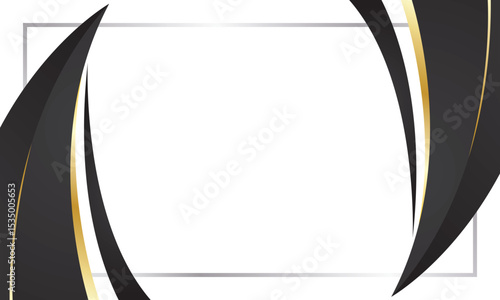 Modern Black Gold Abstract Geometric Background for Award Certificate