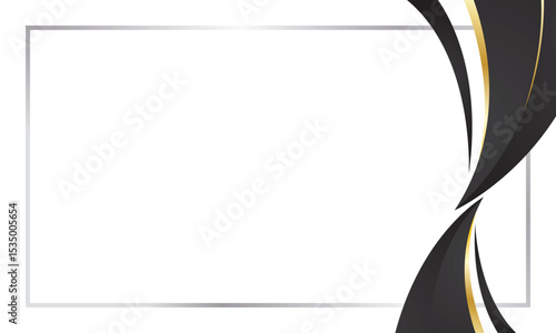 Modern Black Gold Abstract Background for Award Certificate