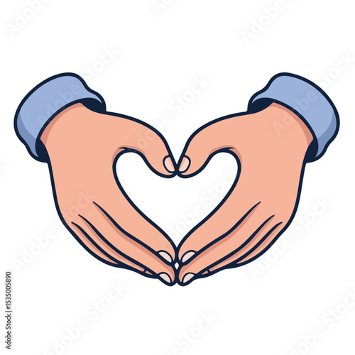 Love heart held in caring hands, a romantic symbol of health and giving