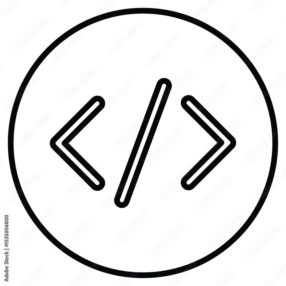 Coding icon simple flat icon vector symbol Coding icon simple flat icon vector symbol