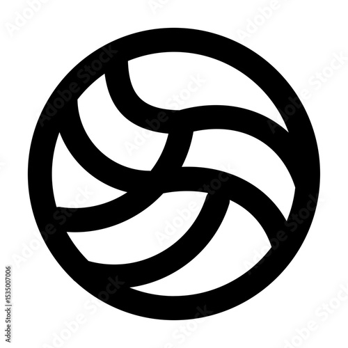 Line vector icon volley representing sport and physical activity. Perfect for fitness apps, workout dashboards, and active lifestyle designs. Scalable SVG format for easy customization.