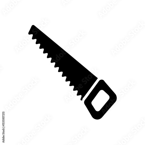 hand saw icon on white background  .svg