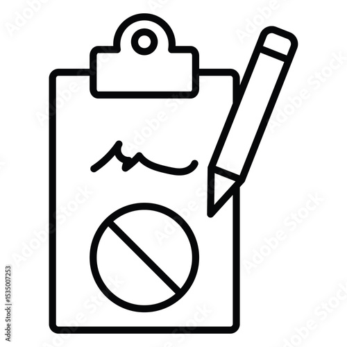 Document petition icon simple flat icon vector symbol