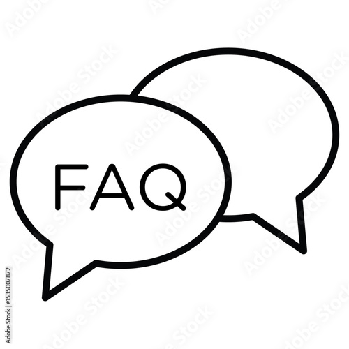 FAQ icon simple flat icon vector symbol