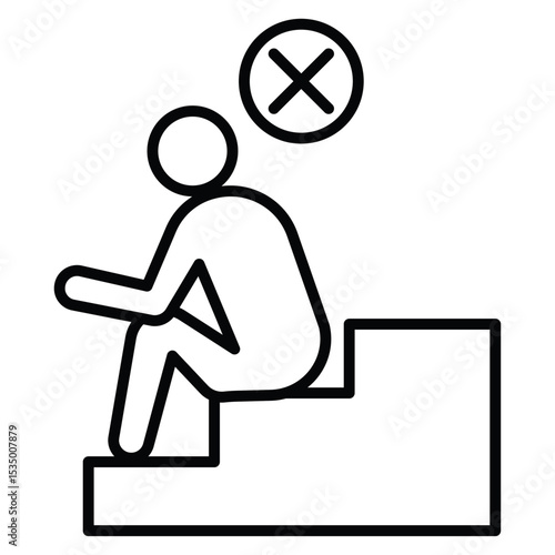 Fail or failure icon simple flat icon vector symbol