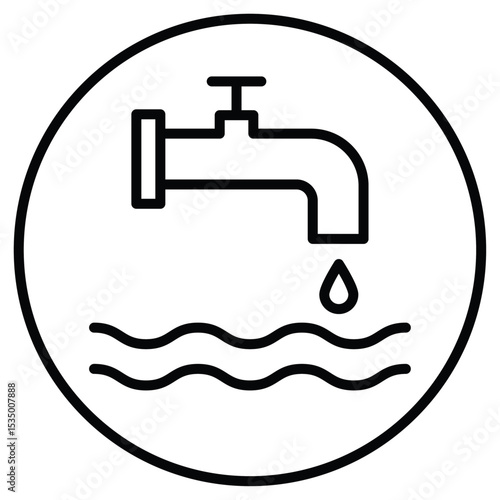 Faucet tap water icon simple flat icon vector symbol