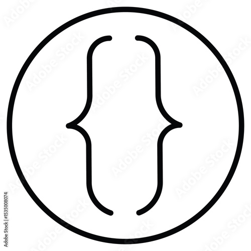 Font brackets icon simple flat icon vector symbol