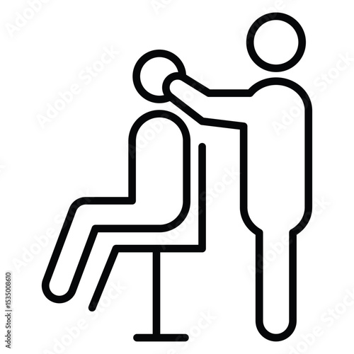 Hairdresser service icon simple flat icon vector symbol