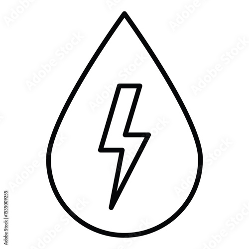 Hydroelectric energy icon simple flat icon vector symbol