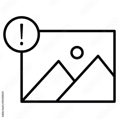 Image Error icon simple flat icon vector symbol
