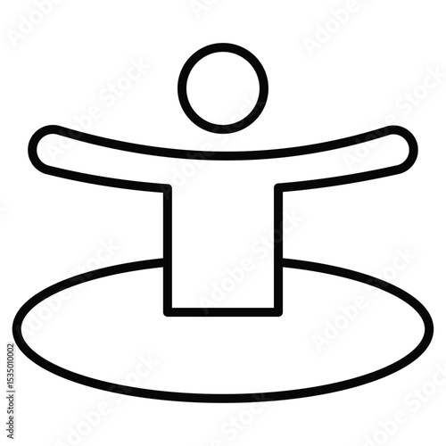 Man relaxing in jacuzzi icon simple flat icon vector symbol
