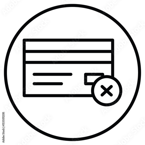 Payment cancel icon simple flat icon vector symbol