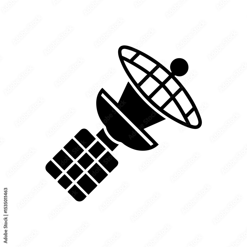 Fototapeta premium satellite-icon-on-white-background--.svg