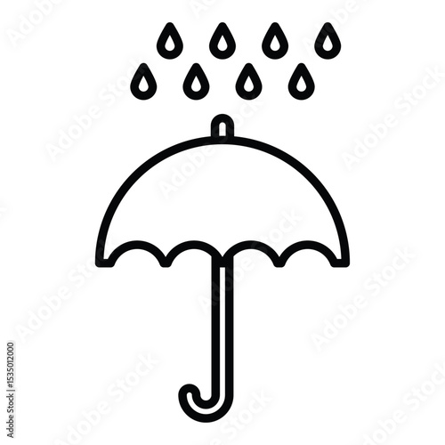 Rainy weather icon simple flat icon vector symbol