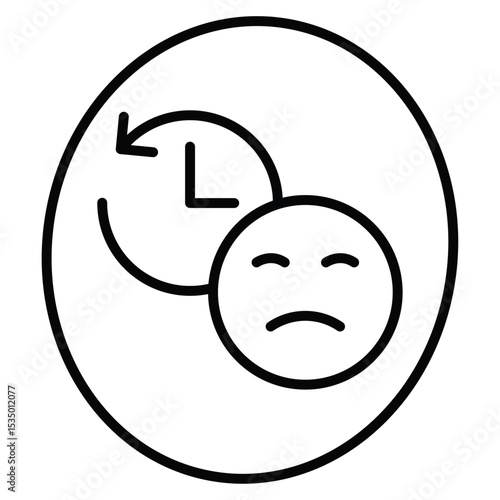 Regret expression icon simple flat icon vector symbol