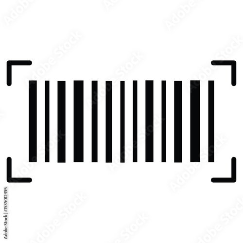 Scan barcode icon simple flat icon vector symbol