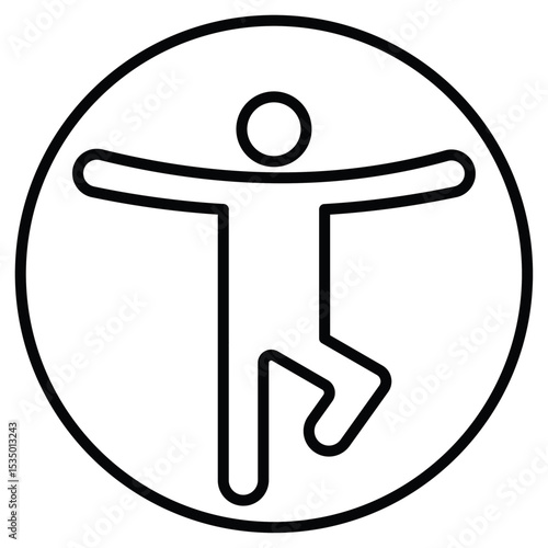 Tightrope walker icon simple flat icon vector symbol