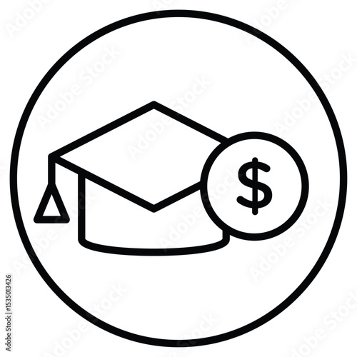 tuition fee icon simple flat icon vector symbol