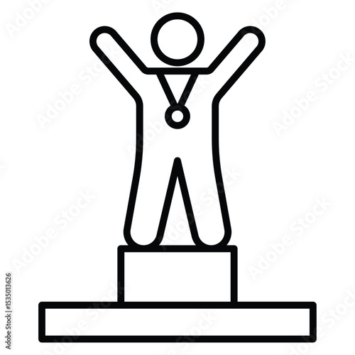 Victory icon simple flat icon vector symbol