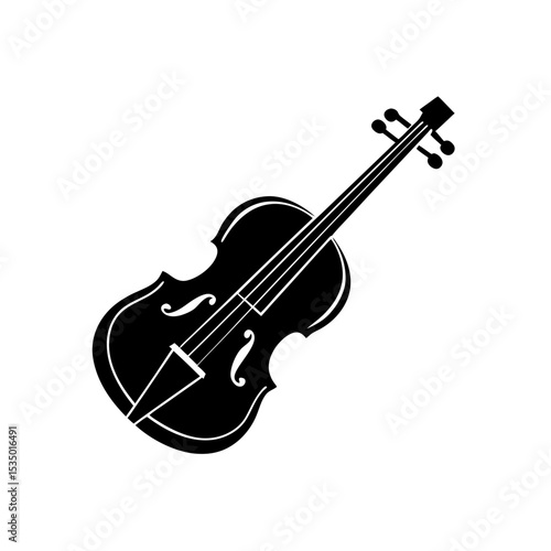 violin icon on white background  .svg