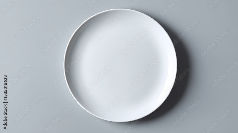 A clean white oval plate on a gray background ideal for food or design projects A clean white oval plate on a gray background ideal for food or design projects