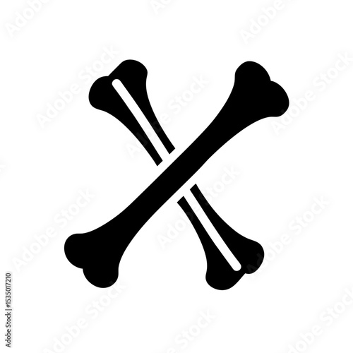 x ray bone icon on white background  .svg