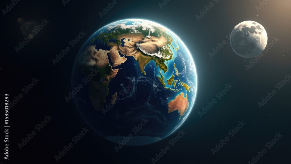 Naklejka premium earth in space