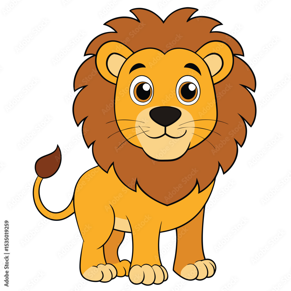 Lion white background Lion white background
