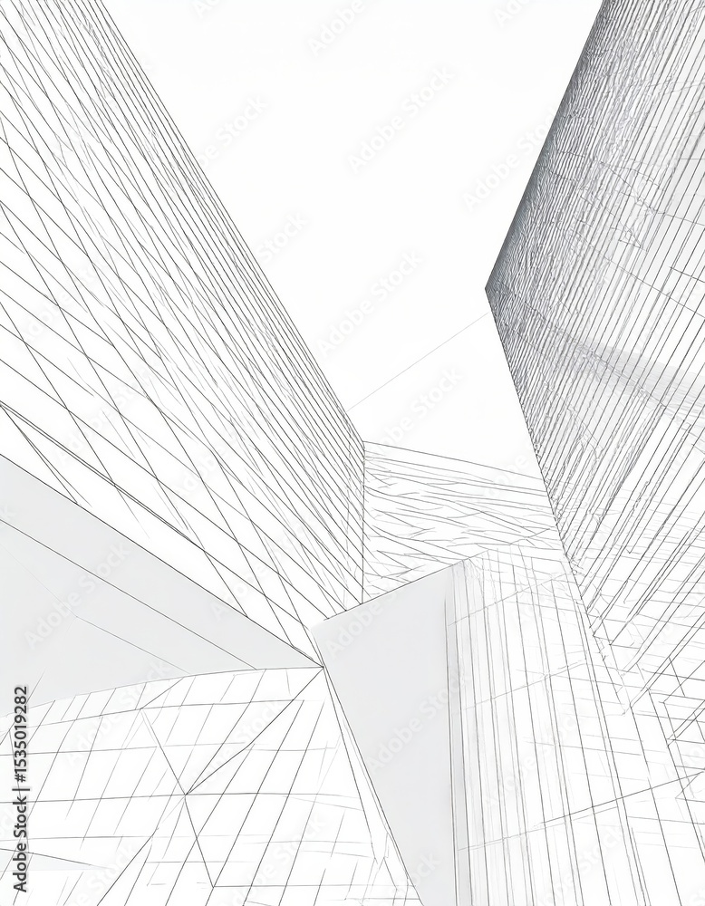 Fototapeta premium Abstract Architecture of modern and classical buildings