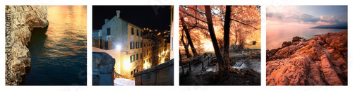 wonderful croatian collage, popular croatian places - Kamenjak, Brela, Dubrovnik, Dalmatia, Croatia, Europe...exclusive - this image is sold only on Adobe Stock