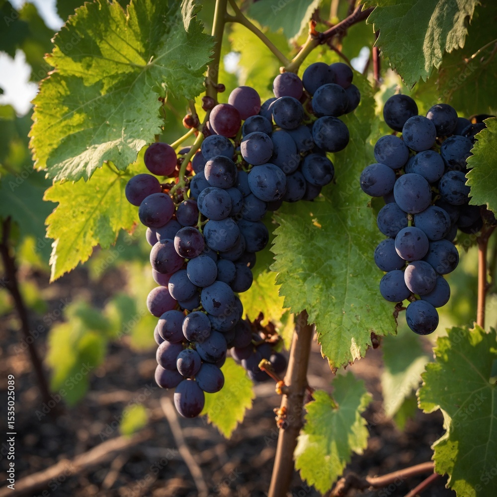 Fototapeta premium grapes on vine