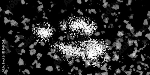 Snowflakes on dark background. white icy snowflakes isolated on black background, natural background. white crystalline powder on a black background. sugar dust. texture, pattern and clipping.