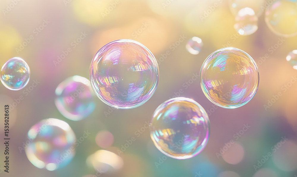 floating soap bubbles centered on elegant pastel backdrop floating soap bubbles centered on elegant pastel backdrop