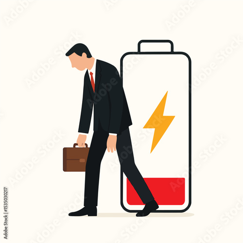 vector exhausted worker needs recharge