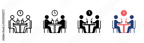Lunch Break icon sheet multiple style collection