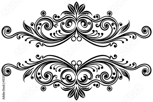 Baroque Style Vintage Divider with Decorative Flair