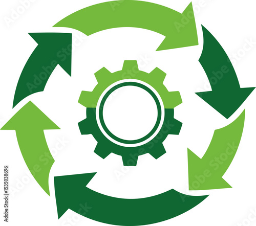 Recycling Arrows with Central Gear