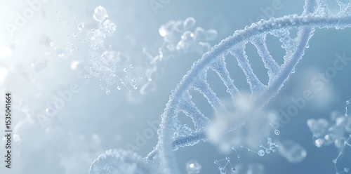 3D Render of DNA Double Helix – Biotechnology Concept Background, DNA Strand Structure – Genetics and Molecular Science Visualization, Futuristic DNA Helix – Genetic Engineering and Innovation





