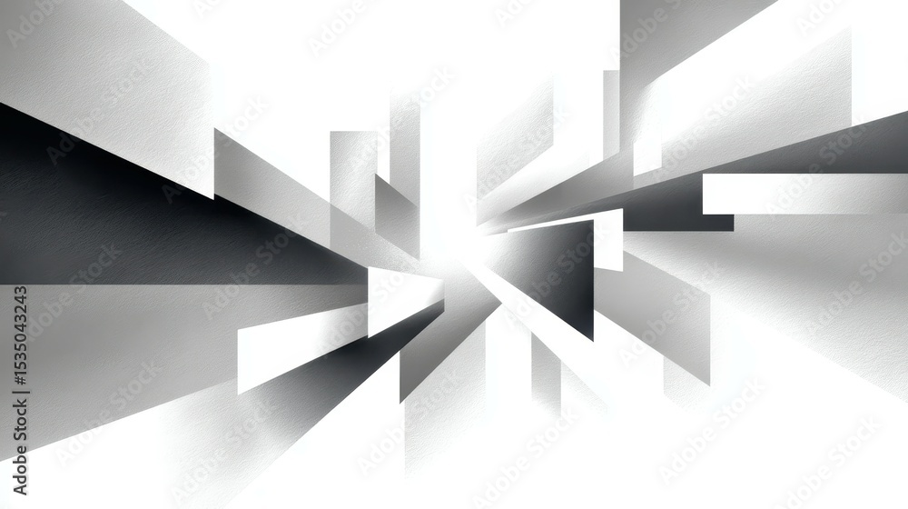 Abstract monochrome geometric pattern with dynamic light effects. Abstract monochrome geometric pattern with dynamic light effects.