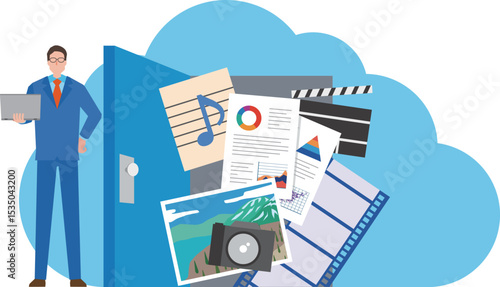 クラウドストレージと男性