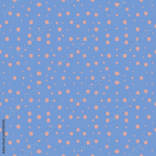 Hand-Painted Dot Seamless Pattern – Indigo Blue