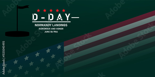 Принти на полотні Commemorative D-DAY poster honoring the Normandy landings of June 6, 1944