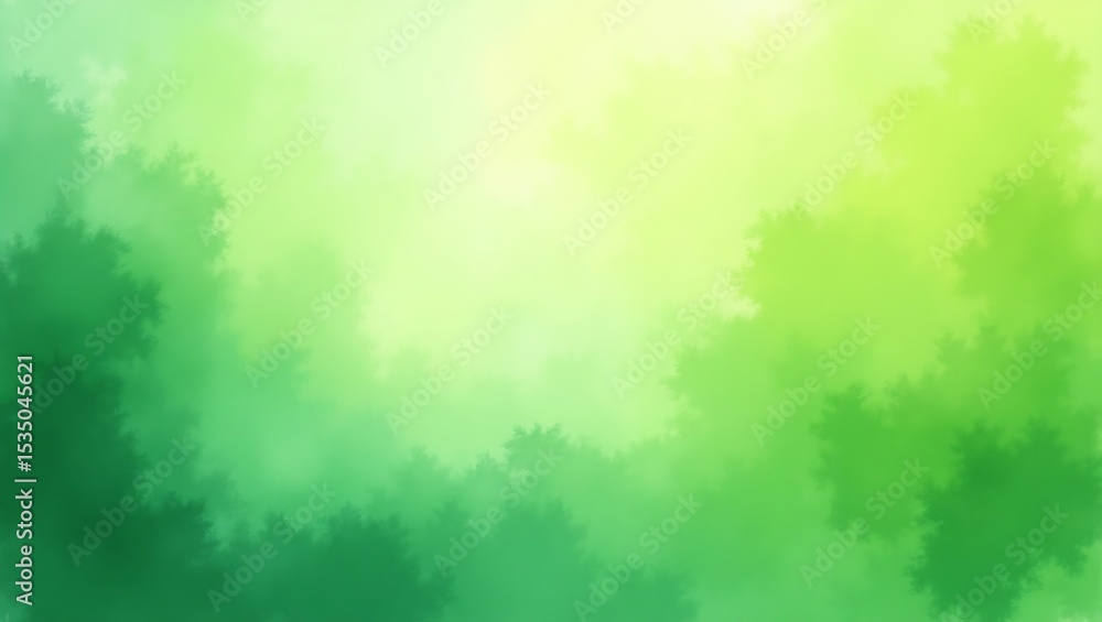 Fototapeta premium Serene Green Forest Background Lush Nature Scenery Spring Summer Verdant Foliage Abstract Texture